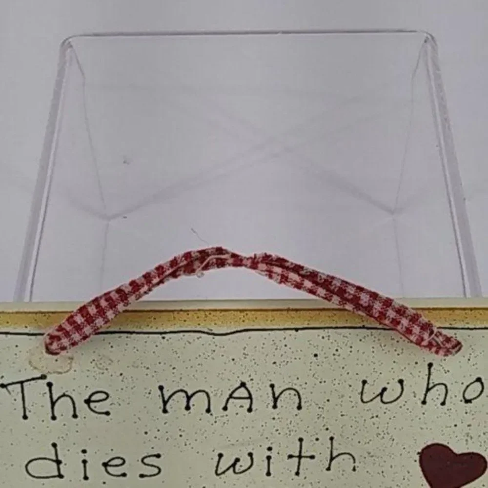 The Man Who Dies With Most‎ Tools Wins Humor Decoration Wall Plaque